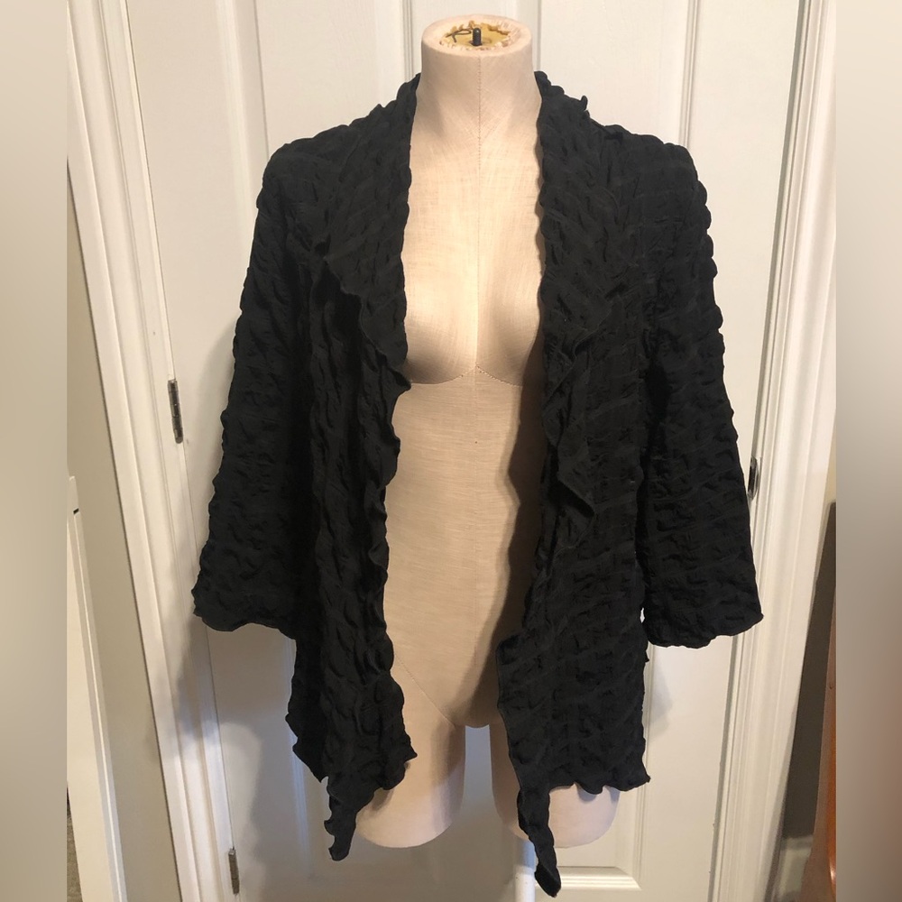 Joseph Ribkoff Black Textured Cardigan